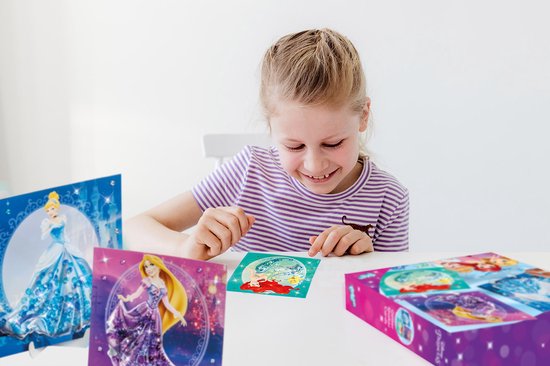 Disney Princess Totum knutselset - glitter kaarten Elsa Ariel Assepoester - 4+ jaar