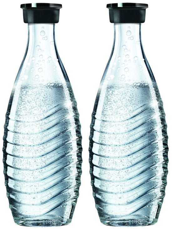 SodaStream glazen karaffen set van 2 - Crystal & Penguin - 2×0,75 liter