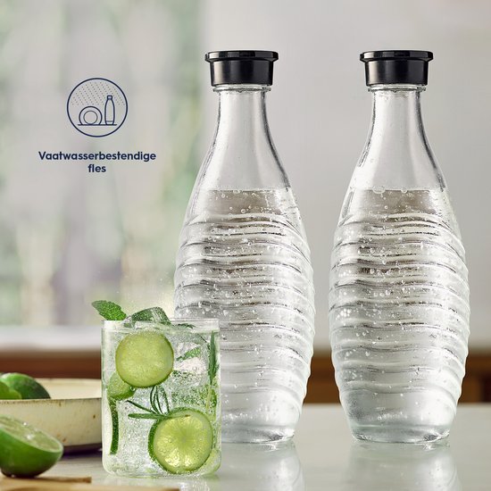 SodaStream glazen karaffen set van 2 - Crystal & Penguin - 2×0,75 liter