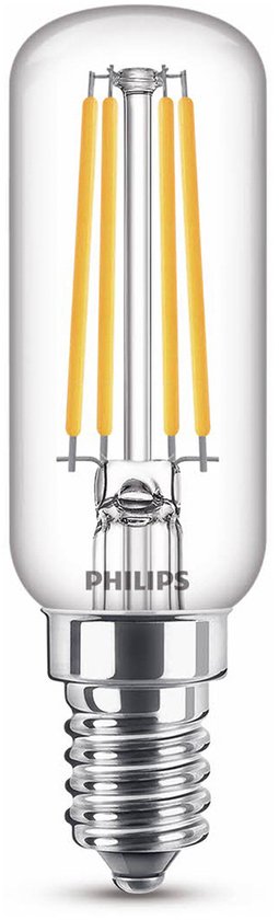 Philips LED bulb - T25 cooker hood bulb with E14 fitting - warm white 2700K - 40W - clear glass