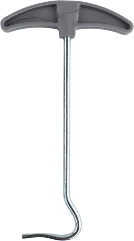 Camping set van 9 - hamer haringen touw haringtrekker - metaal