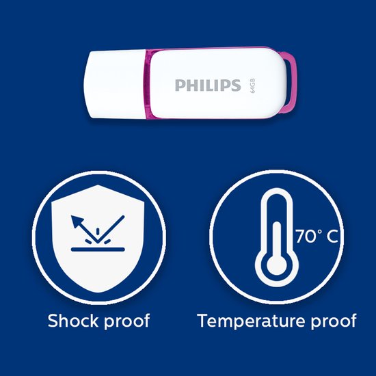 Philips USB stick set van 2 - Snow Edition 64 GB USB 2.0 - Magic Purple