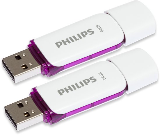 Philips USB stick set van 2 - Snow Edition 64 GB USB 2.0 - Magic Purple