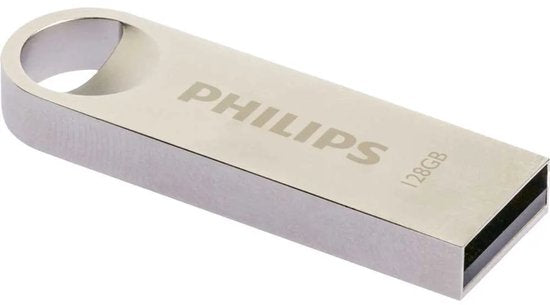 Philips Moon Edition USB stick - 128 GB USB 2.0 - aluminium sleutelring