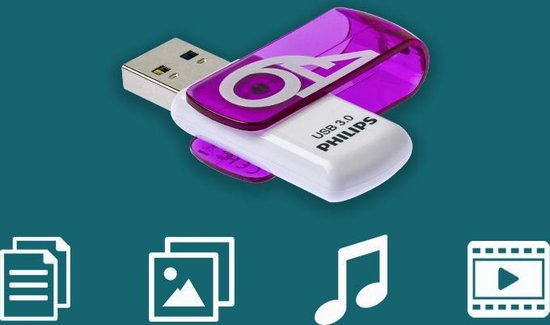 Philips FM64FD00B USB-stick - USB 3.0 64 GB - Vivid - Paars