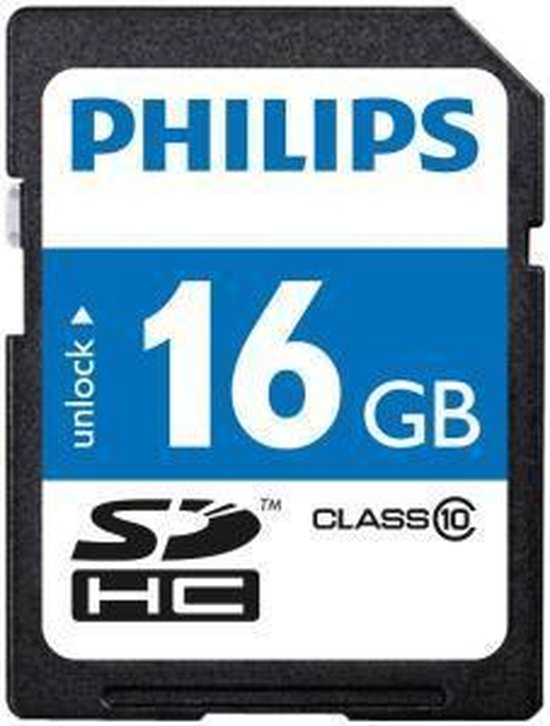 Philips FM16SD45B SDHC kaart - 16 GB - class 10 - UHS-I U1