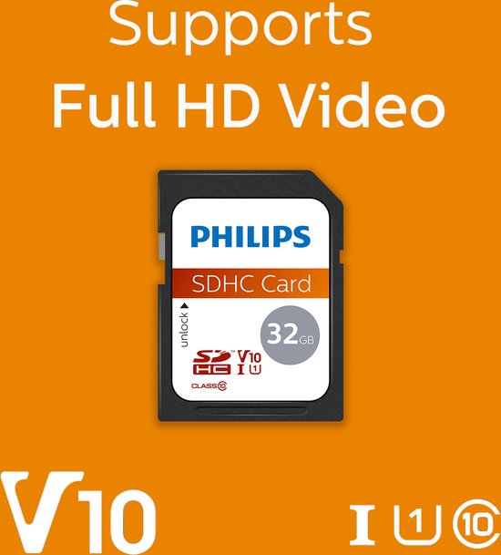 Philips FM32SD45B SDHC kaart - 32 GB - Class 10 - UHS-I U1