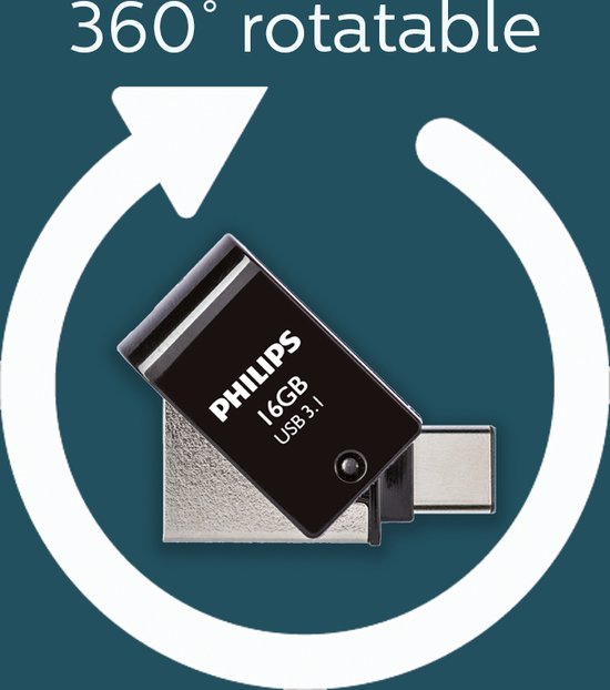 Philips USB-stick - 2-in-1 USB 3.1/USB-C - 16 GB - FM16DC152B