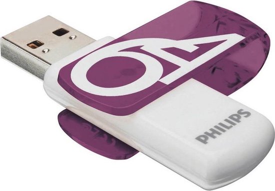 Philips FM64FD05D USB-stick set van 2 - USB 2.0 64 GB - Vivid - Paars