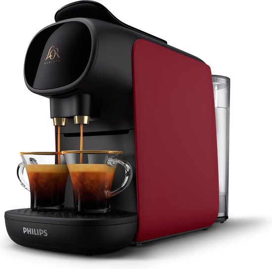 Philips L'OR Barista Sublime koffiecupmachine LM9012/50 - inclusief 9 espresso en barista capsules - Zwart en rood