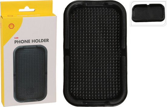 Shell telefoonhouder auto - anti-slip gripmat - dashboard - Zwart