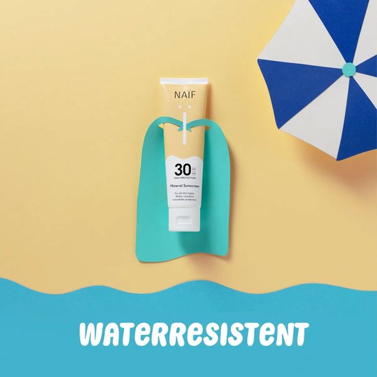 Naïf zonnebrandcrème - SPF 30 - natuurlijk en waterbestendig - 50 ml tube