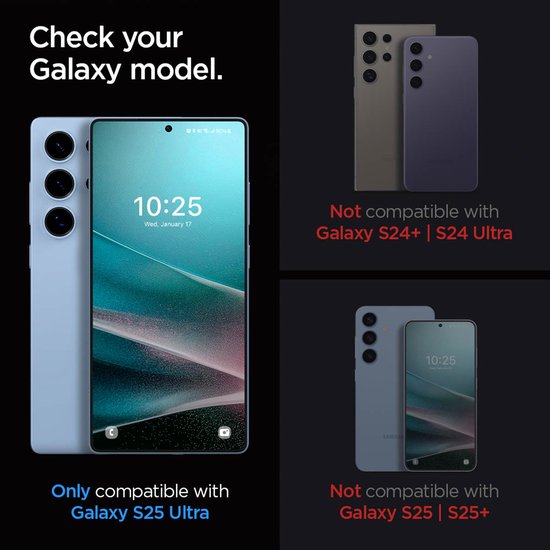 Spigen Samsung Galaxy S25 Ultra screenprotector - EZ Fit privacy - set van 2