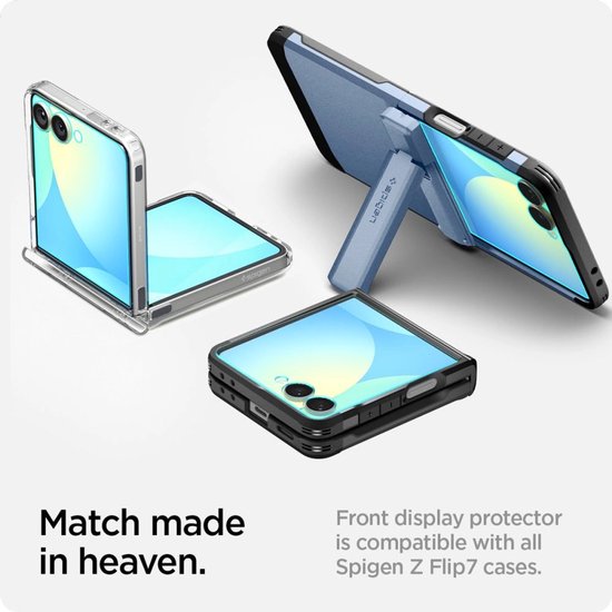 Spigen GLAStR EZ Fit screenprotector - Samsung Galaxy Z Flip 7 - set van 2 inclusief applicator