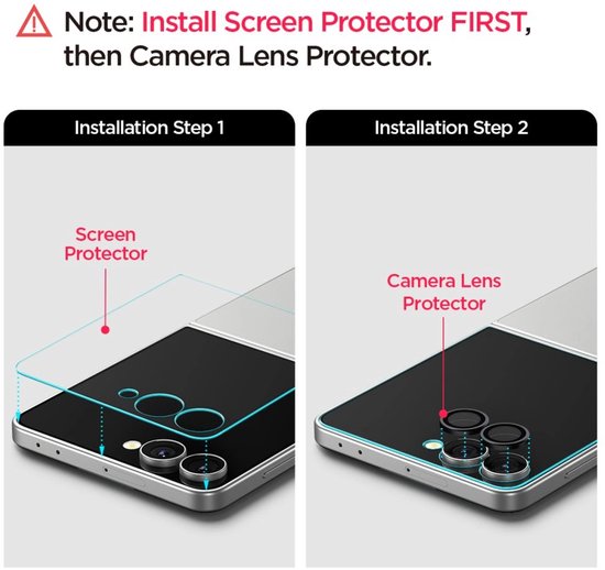 Spigen GLAStR EZ Fit screenprotector - Samsung Galaxy Z Flip 7 - set van 2 inclusief applicator