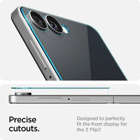 Spigen EZ Fit screenprotector - Samsung Galaxy Z Flip 7 - gehard glas met applicator