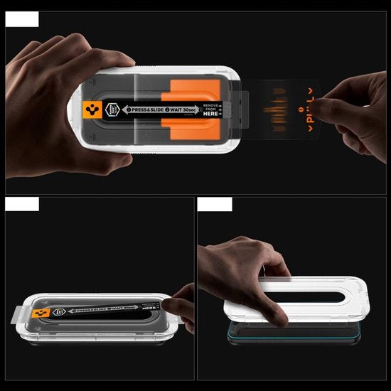 Spigen EZ Fit GLAS.tR screenprotector - Apple iPhone 17 Pro - privacy 9H tempered glass - 1 stuk