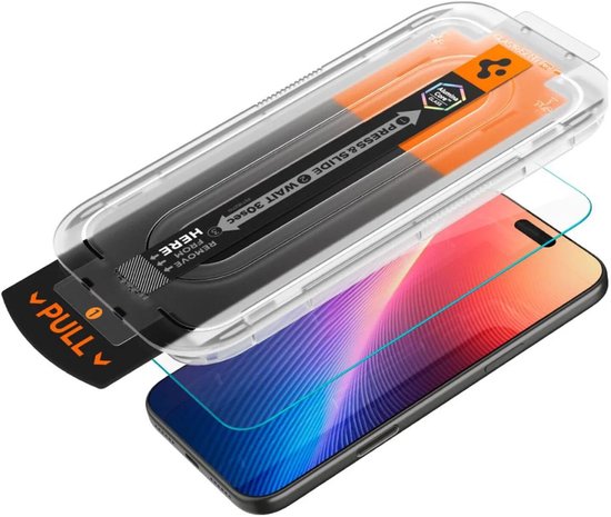 Spigen EZ Fit GLAS.tR screenprotector - Apple iPhone 17 Pro - privacy 9H tempered glass - 1 stuk