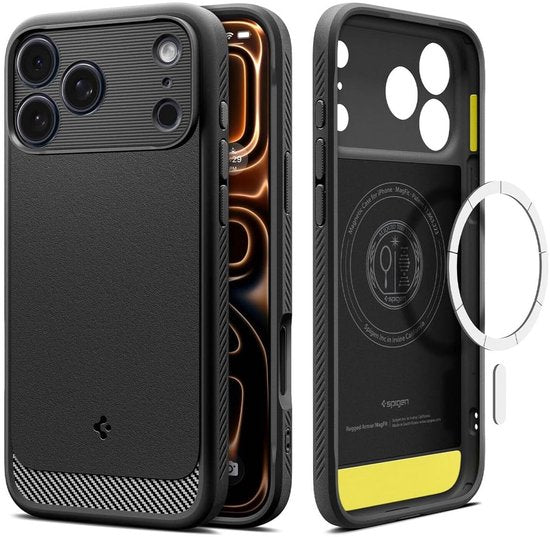 Spigen Rugged Armor hoesje - geschikt voor Apple iPhone 17 Pro Max - MagSafe - versterkte bescherming