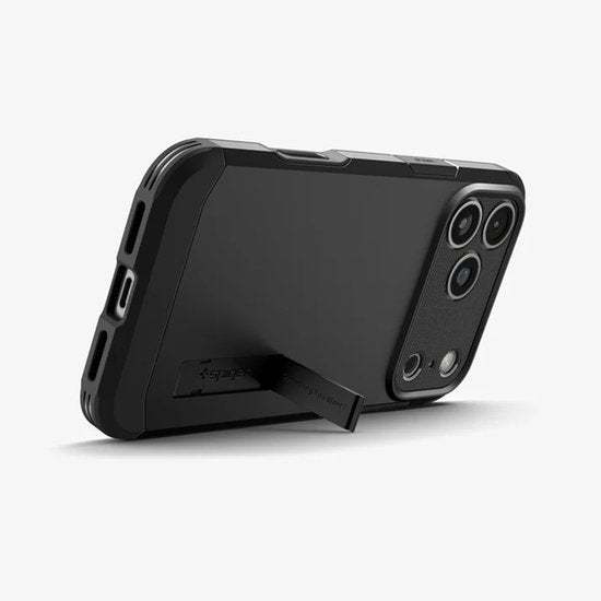 Spigen Tough Armor T MagFit hoesje - Apple iPhone 17 Pro Max - MagSafe met standaard - Zwart
