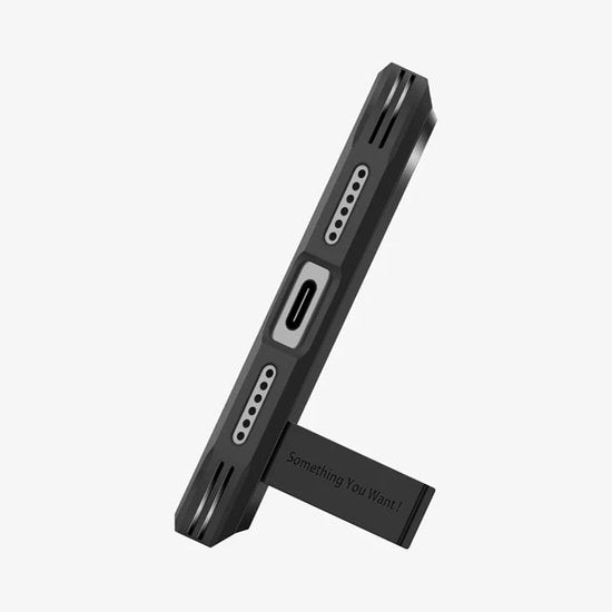 Spigen Tough Armor T MagFit hoesje - Apple iPhone 17 Pro Max - MagSafe met standaard - Zwart