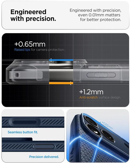 Spigen Liquid Air hoesje - geschikt voor Apple iPhone 17 Pro - flexibel TPU back cover - Blauw