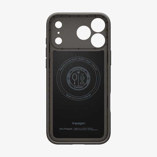 Spigen case - Apple iPhone 18 Pro/17 Pro - Thin Fit MagFit backcover - MagSafe/Qi2 - Grey