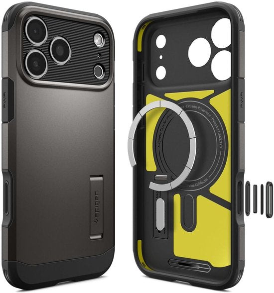 Spigen Tough Armor hoesje - iPhone 17 Pro - MagSafe - Gunmetal