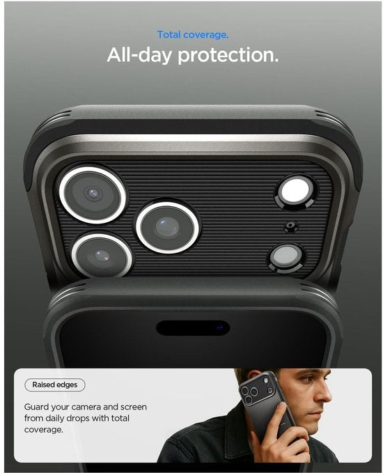 Spigen Tough Armor hoesje - iPhone 17 Pro - MagSafe - Gunmetal
