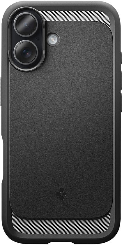 Spigen Rugged Armor Mag hoesje - iPhone 17 - MagSafe - Zwart