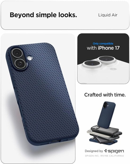 Spigen Liquid Air hoesje - geschikt voor iPhone 17 - Blauw