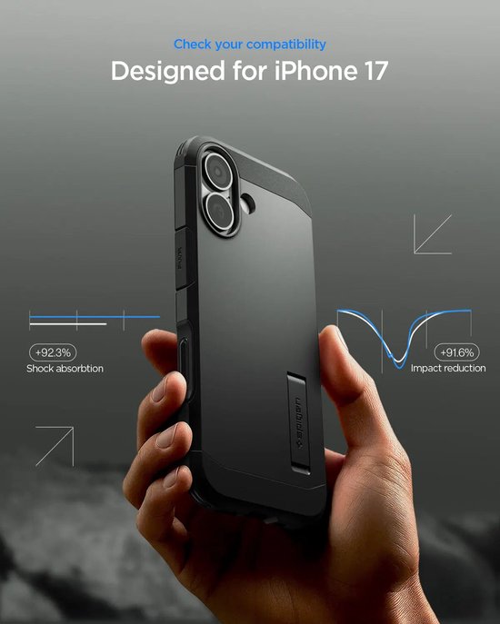 Spigen Tough Armor hoesje - iPhone 17 MagSafe - Gunmetal
