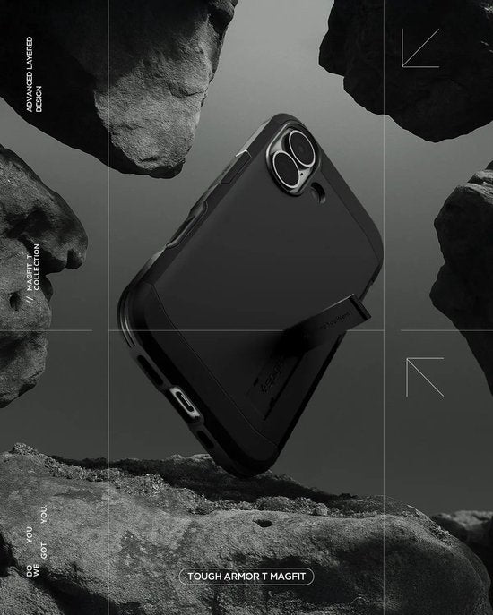Spigen Tough Armor hoesje - iPhone 17 MagSafe - Gunmetal