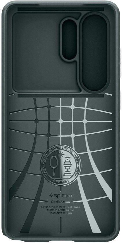 Spigen Optik Armor hoesje - Samsung Galaxy S26 Ultra camera slider - Abyss Green