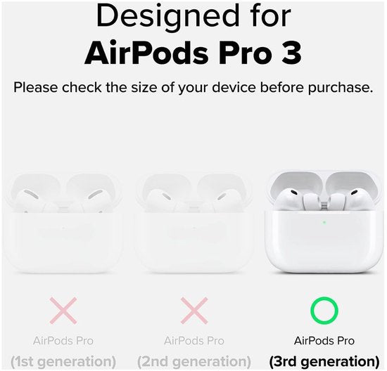 Ringke silicone case - suitable for Apple AirPods Pro 3 - with carabiner - Beige