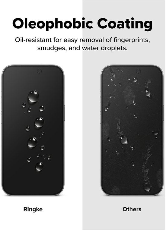Ringke Easy Slide screenprotector - geschikt voor iPhone 17 Pro Max - privacy tempered glass met jig - set van 2