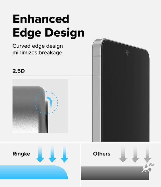 Ringke Easy Slide Privacy screen protector - Samsung Galaxy S26 - 9H full coverage tempered glass - anti-spy - case friendly - with jig - set of 2
