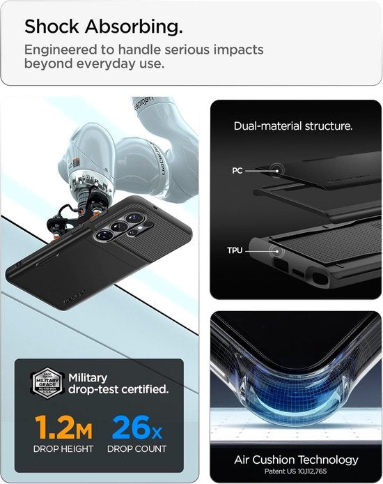 Spigen Slim Armor CS backcover geschikt voor Samsung Galaxy S26 Ultra - Zwart