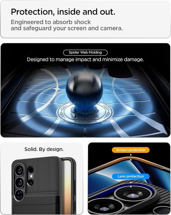 Spigen Slim Armor CS backcover geschikt voor Samsung Galaxy S26 Ultra - Zwart
