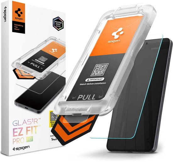 Spigen Samsung Galaxy S26 screenprotector - EZ Fit GLAS.tR - 9H gehard glas - case friendly - 1 stuk