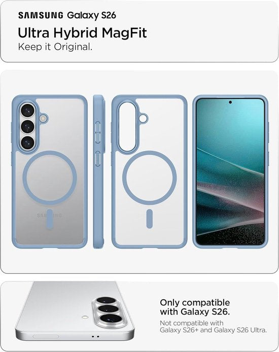 Spigen Ultra Hybrid hoesje - Samsung Galaxy S26 MagSafe - Light Blue
