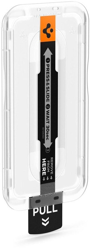 Spigen screenprotector - geschikt voor Samsung Galaxy A57 - tempered glas met montageframe - set van 2 - Transparant