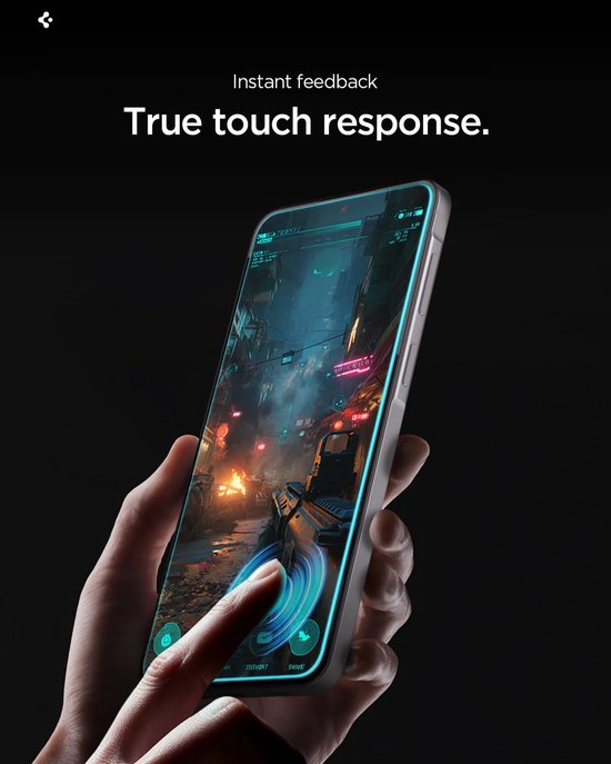 Spigen screenprotector - geschikt voor Samsung Galaxy A57 - tempered glas met montageframe - set van 2 - Transparant