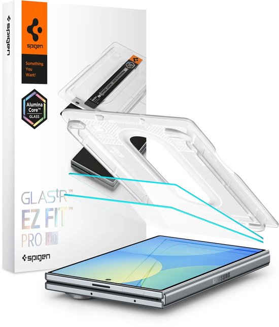 Spigen screenprotector geschikt voor Samsung Galaxy Z Fold 8 - EZ Fit Pro HD GLAS.tR - 9H tempered glass - set van 2