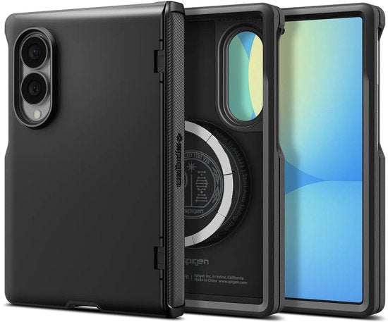 Spigen Samsung Galaxy Z Fold 8 hoesje - Slim Armor Pro MagFit - MagSafe/Qi2 - scharnierbescherming - Zwart