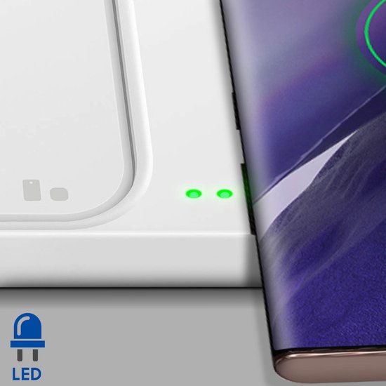 Samsung Wireless Charger Duo - zonder travel adapter - wit