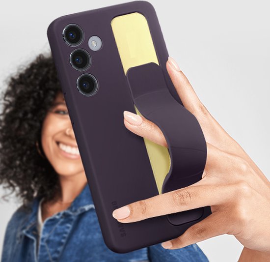 Samsung Galaxy S24 hoesje - standing grip - Dark violet