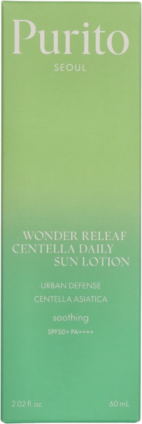 Purito Wonder Releaf Centella zonnebrandlotion - dagelijks gebruik - 60 ml