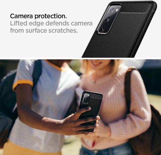 Spigen Rugged Armor hoesje - Samsung Galaxy S20 FE - Zwart