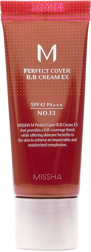 Missha Perfect Cover BB cream - SPF 42 PA+++ - 20 ml - No.13 Bright Beige